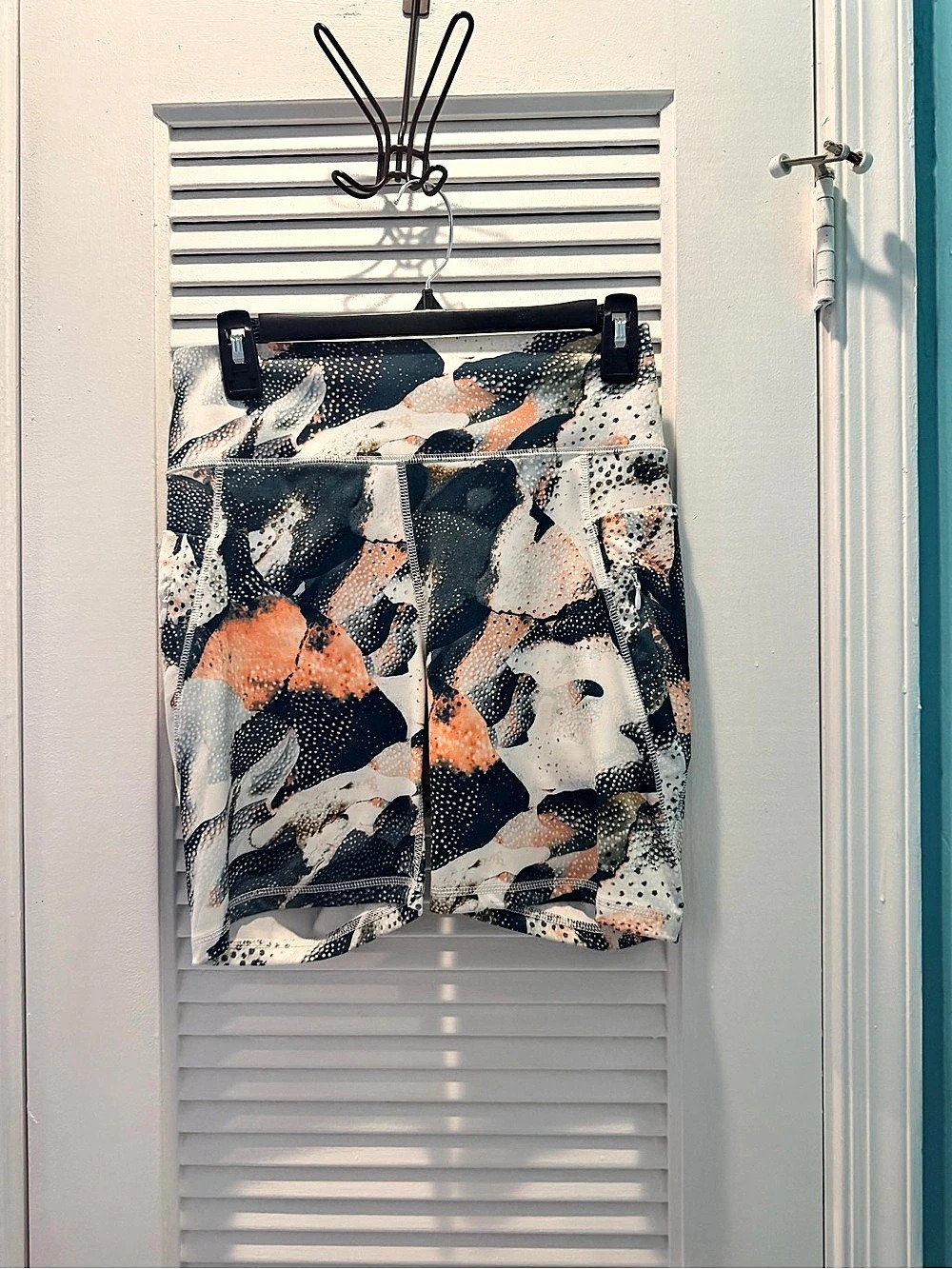 Abstract Print Bike Shorts Medium Like New
